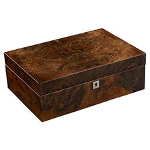 TYUIOO Desktop Cigar Humidor, Cedar & Cigar Box di stoccaggio Bene Seal Design con Vassoio e divisore Regolabile, Vetro igrometro e umidificatore Rettangolo, Tiene 25-50 Sigari