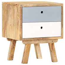 vidaXL Comodino 40x35x50 cm in Legno Massello di Mango
