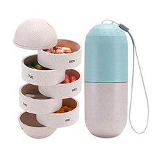 LTLJX Pillola Organizer Box 7 Giorni Pillola Box Grain Fibre Pillola Case Dispenser