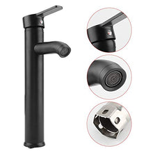 Rubinetto miscelatore in acciaio inox nero opaco, resistente alle perdite, per lavabo caldo e freddo, moderno miscelatore monocomando per lavabo con soffietto morbido