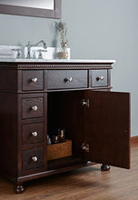 RUBEZA Didim - Mobiletto Vanity, 900 mm, colore: Bianco marmo italiano Carrara