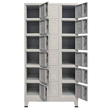 FAMIROSA Armadietto a 18 Scomparti in Metallo 90x40x180 cm