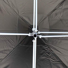PrimeMatik - Gazebo Pieghevole Nero Tenda 300x300cm con Tessuti Laterali