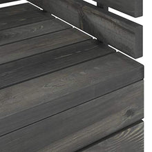 FAMIROSA Set Divani da Giardino su Pallet 5 pz Legno Pino Grigio Scuro-3740