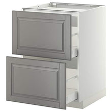 METOD/MAXIMERA base cabina f piano cottura/2 frontali/2 cassetti 60x61.8x88 cm bianco/Bodbyn grigio