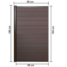 Mendler Pannello supplementare frangivento Stretto Privacy Sarthe WPC Alluminio Premium 95cm Marrone