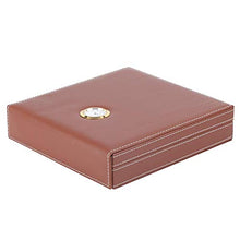 Scatola di sigari, mini humidor per sigari in pelle con igrometro e umidificatore Scatola da sigaro da viaggio in cedro da viaggio portatile per 20 sigari (8,3 x 7,8 x 1,9 pollici)(Marrone)