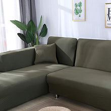 Lifemaison Copridivano con Penisola Elasticizzato Chaise Longue Sofa Cover Forma di L Fodera per Divano Elastico Copridivano Poliestere è Composto da 2PCS