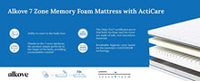 Marchio Amazon - Alkove - Materasso matrimoniale a 7 zone in memory foam, con coprimaterasso Sanitized® sfoderabile, 160 x 190 x 23 cm