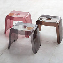 Sgabello Basso Trasparente Passo di Plastica del Piede Sgabello con Piedini Antiscivolo,Doccia Sgabello Poggiapiedi per La Cucina,Bagno,Camera da Letto E Salotto,Grigio