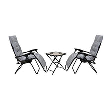 XONE Set Paradise Lounge Premium + PORTABEVANDE+TAVOLINO+2CUSCINI | Coppia Sdraio Portata Massima 120 kg con tavolino portabibite