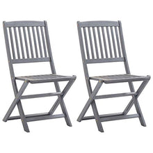 FAMIROSA Set da Bistrot 4 pz in Legno Massello di Acacia Grigio-7867