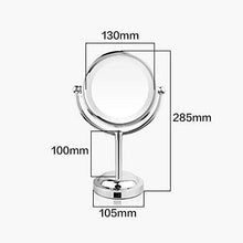 MGEU Specchi per Trucco,in Piedi 6 Pollici A LED A Doppia Faccia Desktop 1X, Ingrandimento Hotel 3X con Batteria Specchietti da Tavolo A Specchio Rotante USB Vanity