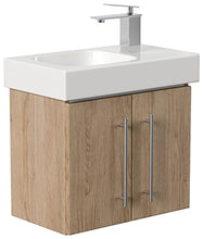 emotion Mobili da bagno con lavabo Geberit Icon XS 53 cm destra rovere chiaro lucido