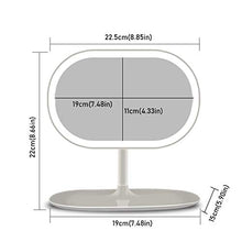 LLG Household Items& Vanità Specchio con luci e Bagagli, Trucco Specchio Illuminato con luci a LED Regolabili Luce Naturale luminosità Ricaricabile e Senza Fili