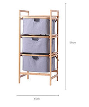 YQ&TL Armadietto Mobiletto Bagno Salvaspazio Armadio da Bagno a Tre Strati, dormitorio, Finitura scaffale da Pavimento, scaffale di bambù Semplice per Uso Domestico