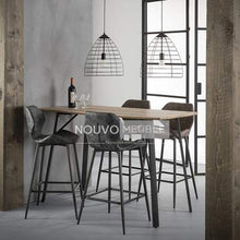 M-001 - Tavolino da bar, colore: legno e acciaio Woodland