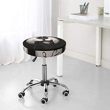 Copertura rotonda per sgabello da bar con scheletro per sedia a cric, lavabile, elastica, per sgabello rotondo da 35,6 cm