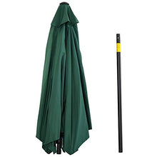 Outsunny Ombrellone da Giardino Inclinabile Spiaggia Alluminio e Poliestere Φ2.7×2.35m Verde Scuro