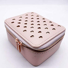 Portapillole a Prova di umidità Borsa in Pelle 8 Scomparti Portapillole settimanale con Design a Prova di umidità Trasparente + Rosa