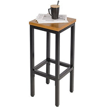 WOLTU BH86hei Sgabello da Bar Sedia Alta per Cucina senza Braccioli Schienale in legno massello e metallo 1 Pezzo