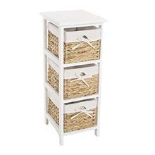 Home Gadgets Mobile cassettiera 3 cassetti legno bianco 73 cm