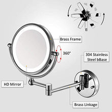 Specchio da Bagno Specchi da Barba Ingrandimento 10X Semplicemente Decorare per Hotel Vanity Due Superficie Girevole Spina UK