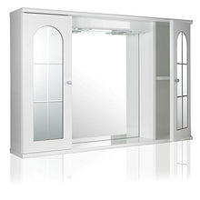 Kiamami Valentina Specchio Contenitore Bagno 95 CM con Luce E Due Ante | Mary