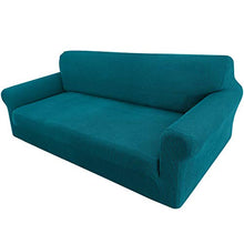 Granbest - Copridivano estensibile in tessuto jacquard 1 pezzo per divano 4 posti con braccioli, rivestimento per divano (4 posti, blu/verde)