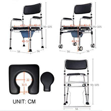 JTKDL Sedia per Disabili con Sedia A Rotelle per Anziani con WC per Sedia A Rotelle,A