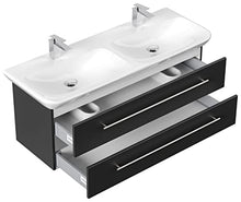 Mobile bagno con lavabo Geberit MyDay doppio 130cm nero satinato
