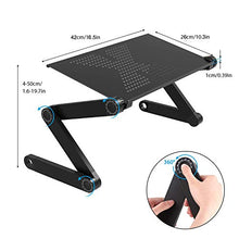 Mksutary Supporto PC Portatile Pieghevole Tavolo per PC, Tavolino per Laptop Foro di Raffreddamento, Adatto a Letto/Sofà/Tavola, Supporto PC Regolabile e Pieghevole