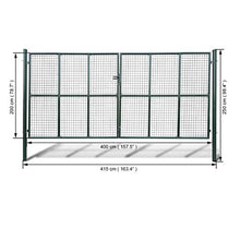 taofuzhuang Cancello a Rete per Giardino 415 x 250 cm / 400 x 200 cm Articoli di ferramenta Barriere e recinzioni Cancelli