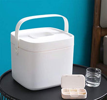 Wjmss Scatola di Medicina, Alta capacità Portable Plastic Box Box Box Box Box Organizer con Manico Doppio Strato,Bianca,Large