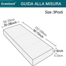 Granbest Premium Idrorepellente Copriseduta Divano Elasticizzato 1/2/3 Posti, Copri Cuscino per Divano in Tessuto Jacquard (3 Posti, Blu Navy)