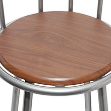 Autoshoppingcenter Set di 2 Sgabelli Sedie Cucina Riga Legno e Metallo per Bar Ristorante