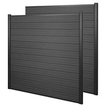 Mendler Frangivento 2X Pannelli Privacy Sarthe WPC Alluminio Premium 375cm Antracite