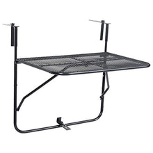 FAMIROSA Tavolo da Balcone Nero 60x40 cm in Acciaio