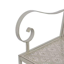 FAMIROSA Panchina da Giardino 115 cm in Acciaio Grigia