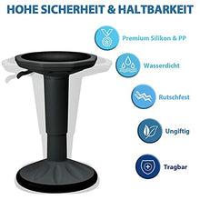 TYLINK Sgabello da Ufficio Ergonomico, Regolabile in Altezza, Sgabello da Lavoro Sit Attivamente, Girevole a 360° per Studio di Casa Ufficio Bar, Buio
