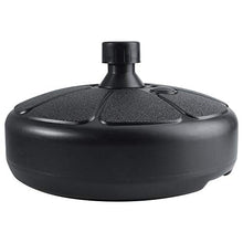 Base per ombrellone in plastica, portaombrelli per esterni forma rotonda riempibile con sabbia d'acqua, supporto per supporto per base per ombrellone da giardino (nero)