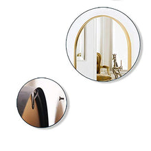 Bathroom mirror Specchio da Bagno ad Arco Rotondo/Specchio Decorativo da Parete / 60 X 90 cm - Cornice in Metallo Nero/Adatto per Bagno, Soggiorno, Hotel