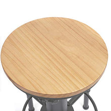 Aohuada - 2 sgabelli da bar vintage, design industriale, altezza regolabile, 60-80 cm