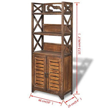 FAMIROSA Armadietto per Bagno Albuquerque in Legno Marrone 46x24x117,5cm