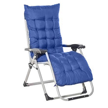 Outsunny Sedia Sdraio Pieghevole da Giardino, Poltrona da Esterno con Schienale Reclinabile, Blu