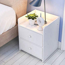 Comodino Comodino Bianco A 2 Cassetti Comodino in Legno Comodino Camera da Letto Casa