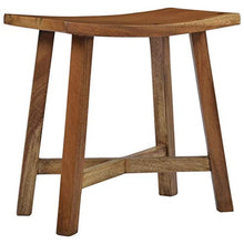BIGTO - Sgabello da bagno in legno massello Suar 50 x 30 x 50 cm