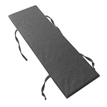 Xpnit - Cuscino per panca da giardino, 2 o 3 posti, morbido e lungo, per cucina, casa, esterno (100 x 35 cm, grigio scuro)