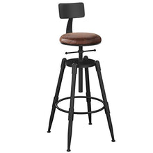 Decorative stool Sgabello Alto da Bar, caffetteria da tè, bancone da Negozio, sgabuzzino Industriale Sgabello da Bar, Ristorante, Sedia da Pranzo, 68-90 cm (Dimensioni : B)