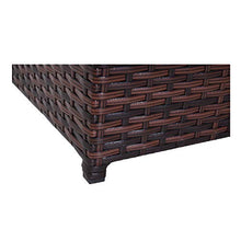 Outsunny Set Mobili da Giardino in PE Rattan con Tavolino e 2 Poltrone con Cuscini, Marrone